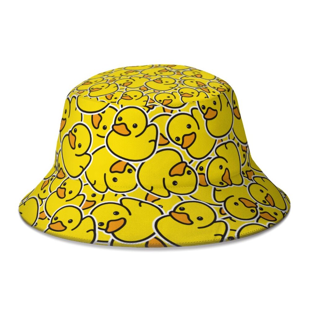 Packable Duck Pattern Bucket Hat UV Protection Un… - image 1